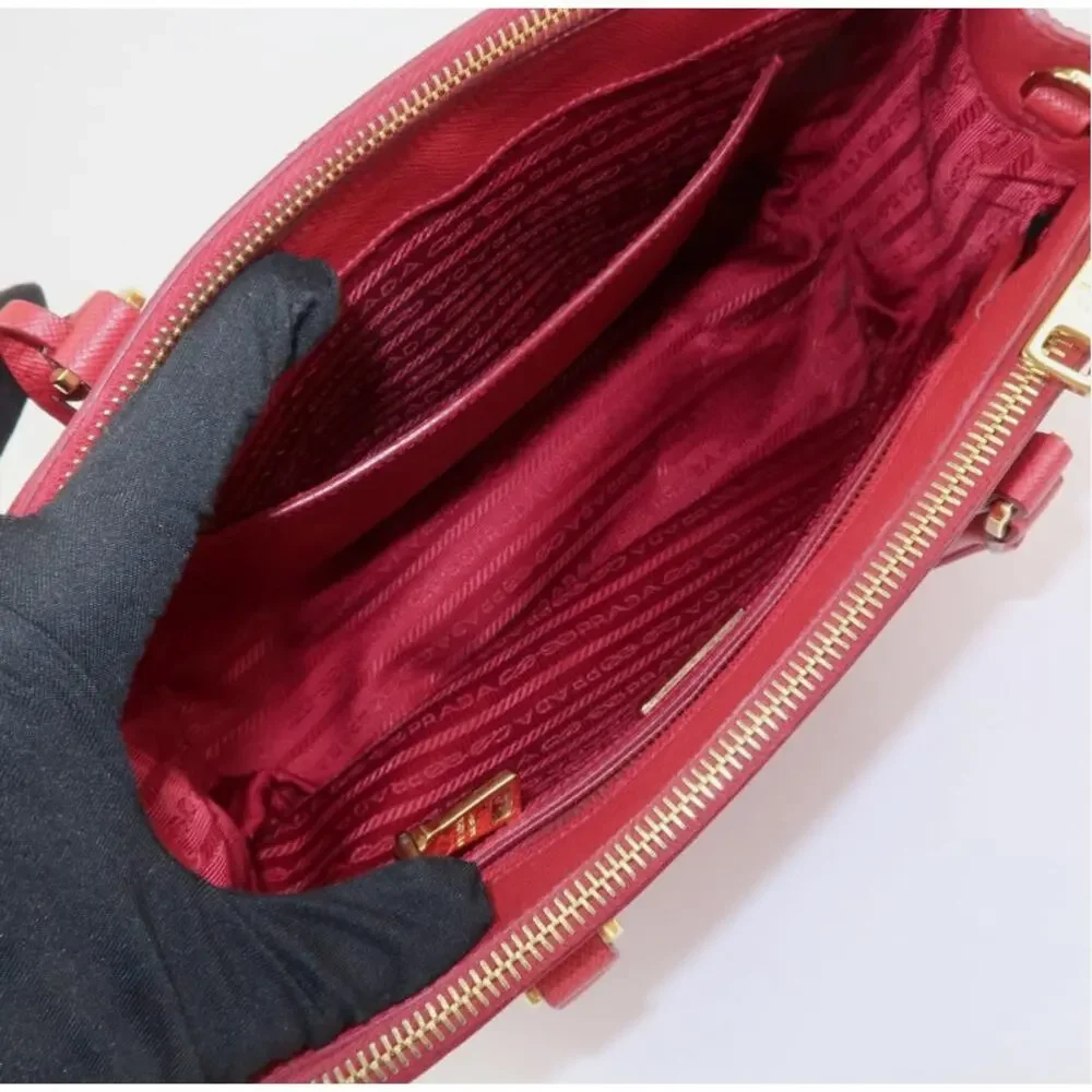 💎✨HOT BUY✨💎Authentic PRADA Triangle Logo Saffiano Leather Galleria - Picture 11 of 15